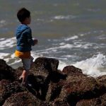 Child at seashore