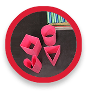 Cut out shapes for cylinder, box, triangle, heart