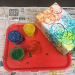 Paint cups, plastic tray