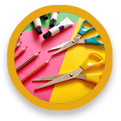 Pencils and scissors